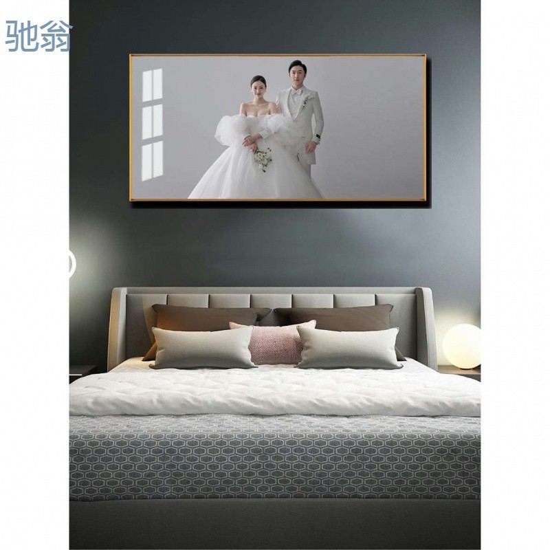 lm6婚纱照相框放大挂墙床头照48寸结婚照相片制作全家福36寸创意