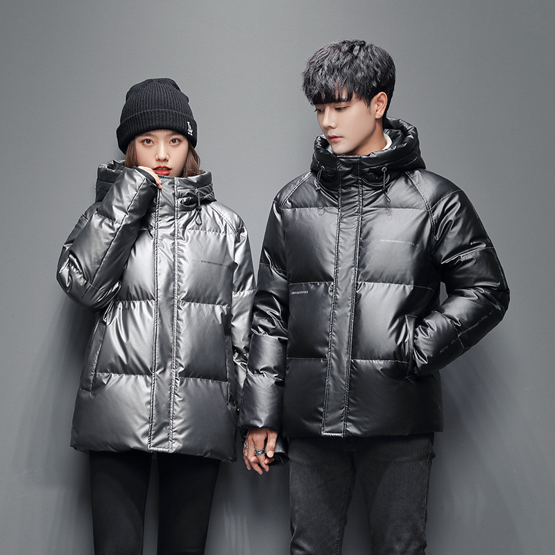 90 Velvet National Standard Glossy down Jacket Men's Stand Collar Short 2022 Winter Couple Fashion Brand Thickened Coat Fashion