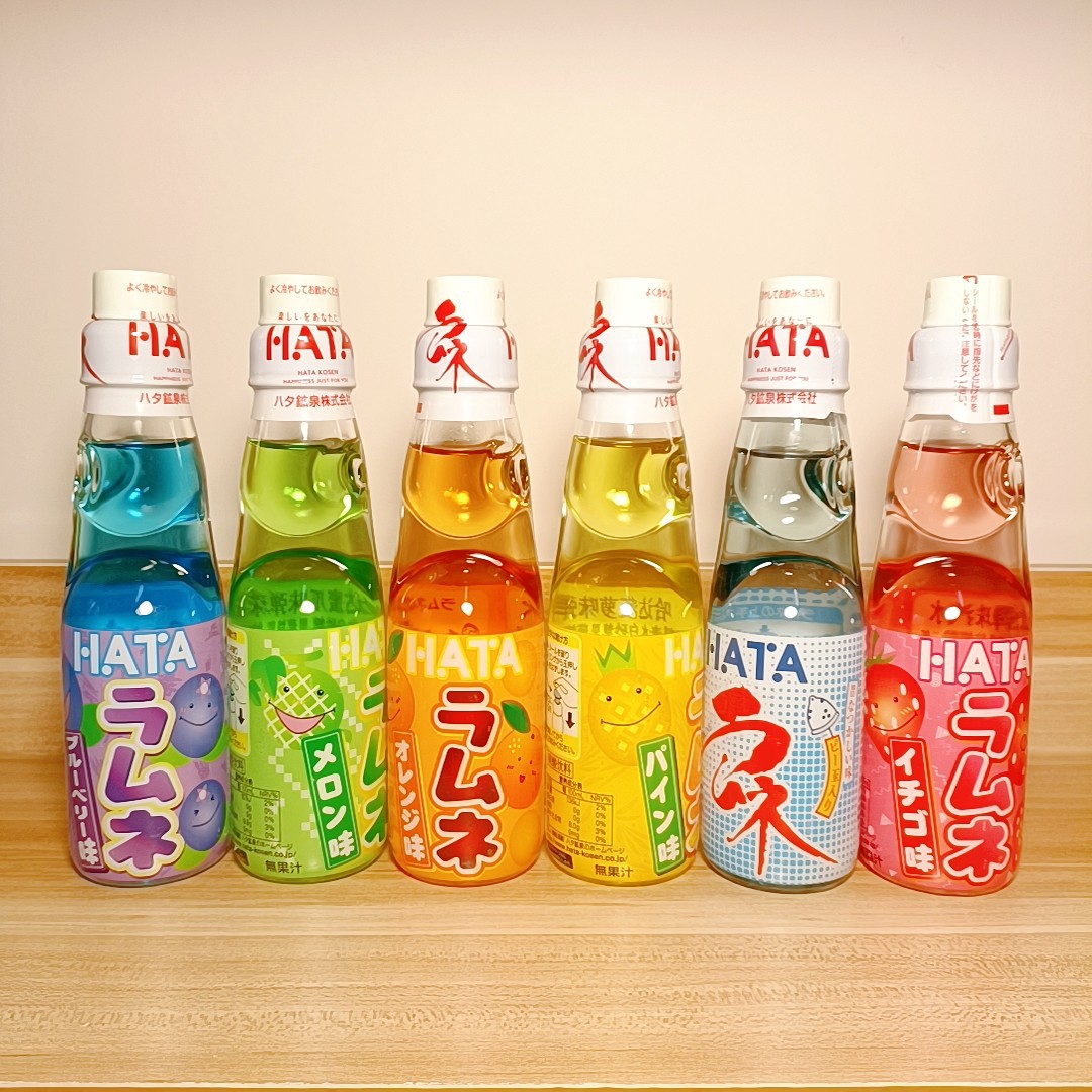日本进口饮料hata 哈达弹珠汽水多口味200ml*30瓶整箱网红饮料