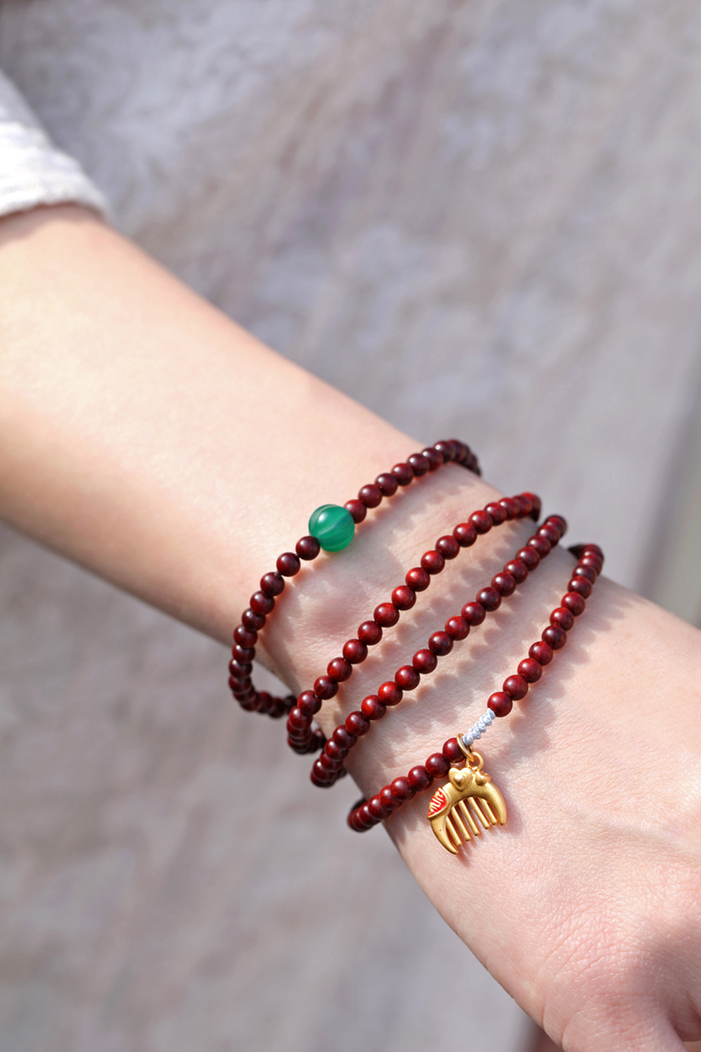 大德 原创 印度小叶紫檀4mm【一梳百顺】170颗 高油密