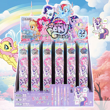 新款带抽奖盲盒笔小马宝莉原神三丽鸥学生按压中性笔签字笔高颜值