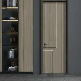 内扣线实木门碳晶拼接木门 隔音静音卧室平开门一门到顶的木门