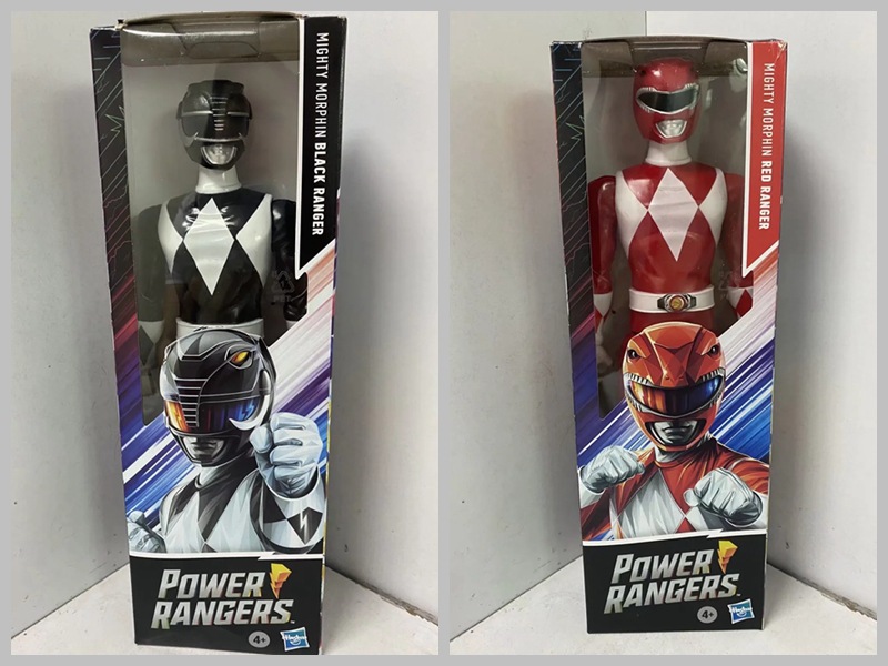 恐龙战队 红游侠 黑游侠 超凡战士 关节可动 模型 摆件 盒装手办