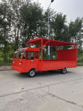 电动四轮平板拉货车大功率5吨倒货车厂区物流搬运拉货电动四轮车