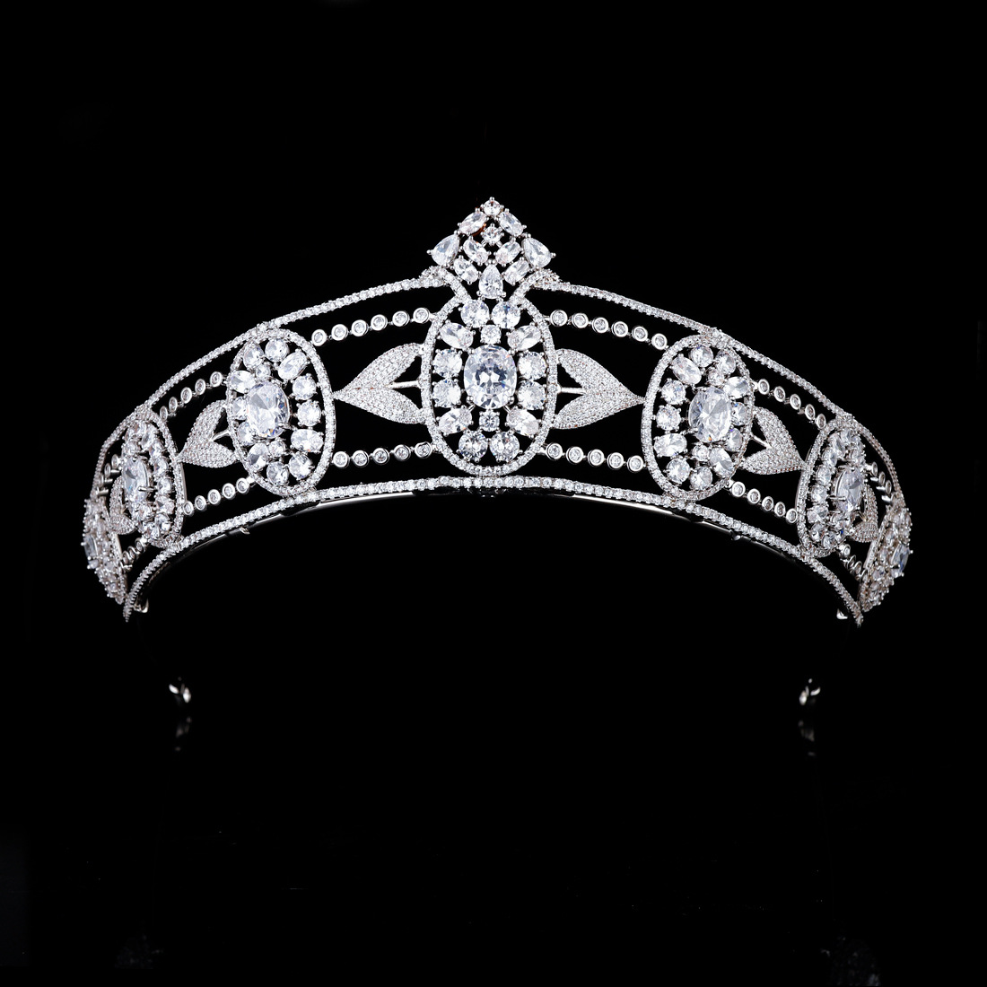 新款高端复古欧洲皇室王冠新娘结婚铜锆石皇冠婚礼头饰婚纱配饰品