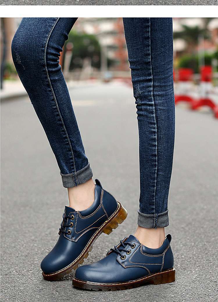 加绒工装鞋男大头男皮厚底情侣马丁靴女鞋个性通用上班鞋潮鞋帅气