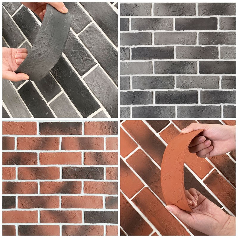 软瓷文化砖复古红砖外墙瓷砖轻质轻薄明清古砖室内背景墙防水墙砖