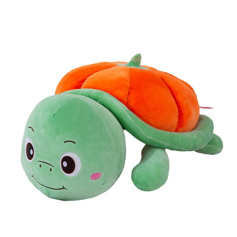 Manufacturer's Pumpkin Turtle Plush Toy Pillow Cute Turtle Lumbar Support Pillow Face Pillow Children's Cartoon Doll