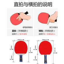 乒乓球拍套一套双拍耐打送三球横拍直拍学生新手用源工厂一件外贸