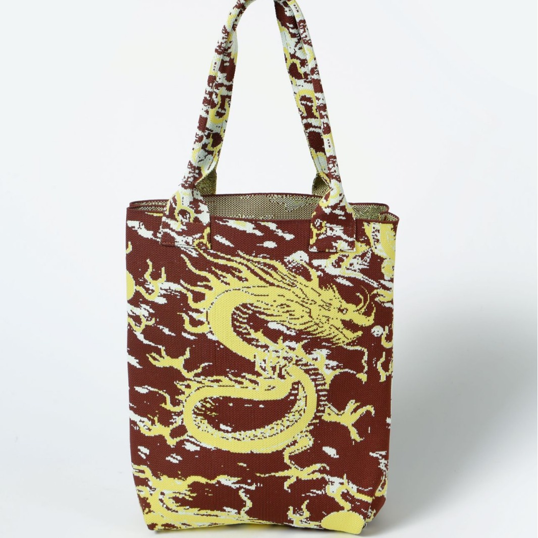 2024 National Wind Dragon Year Soaring Heaven and Earth Large Capacity Ethnic Style Tote Commuter Bag