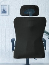 xyf防水带头靠办公椅套通用黑色弹力头枕电脑旋转老板椅椅子套罩