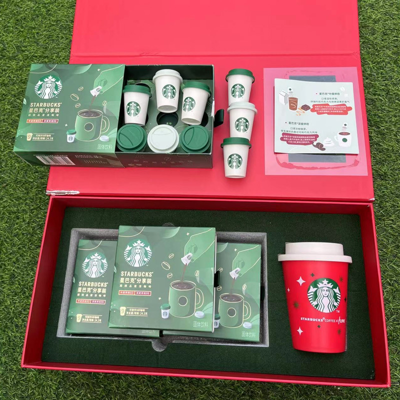 星巴克随星杯节日限定礼盒黑咖啡速溶迷你杯 深度 中度2.