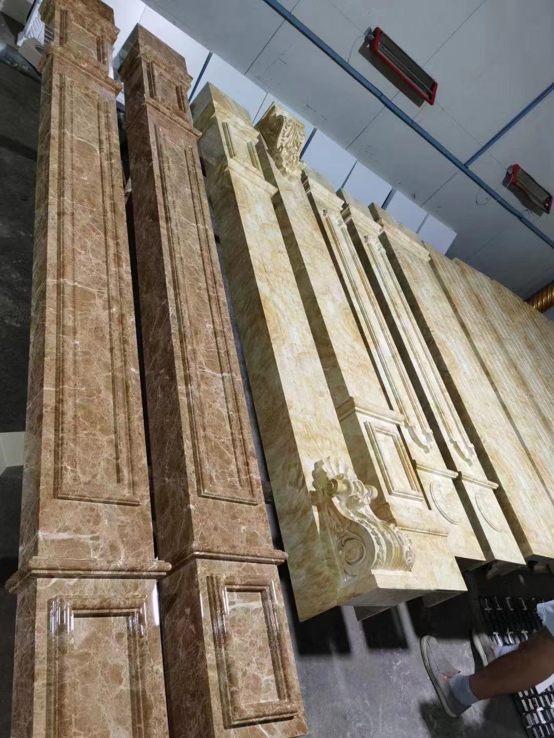 欧式石塑梁拖吊顶屋檐横梁石膏梁拖罗马柱柱头非实木垭口装饰雕花