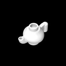 MOC 23986 小颗粒积木散件兼容乐高零配件 白色 茶壶 水壶