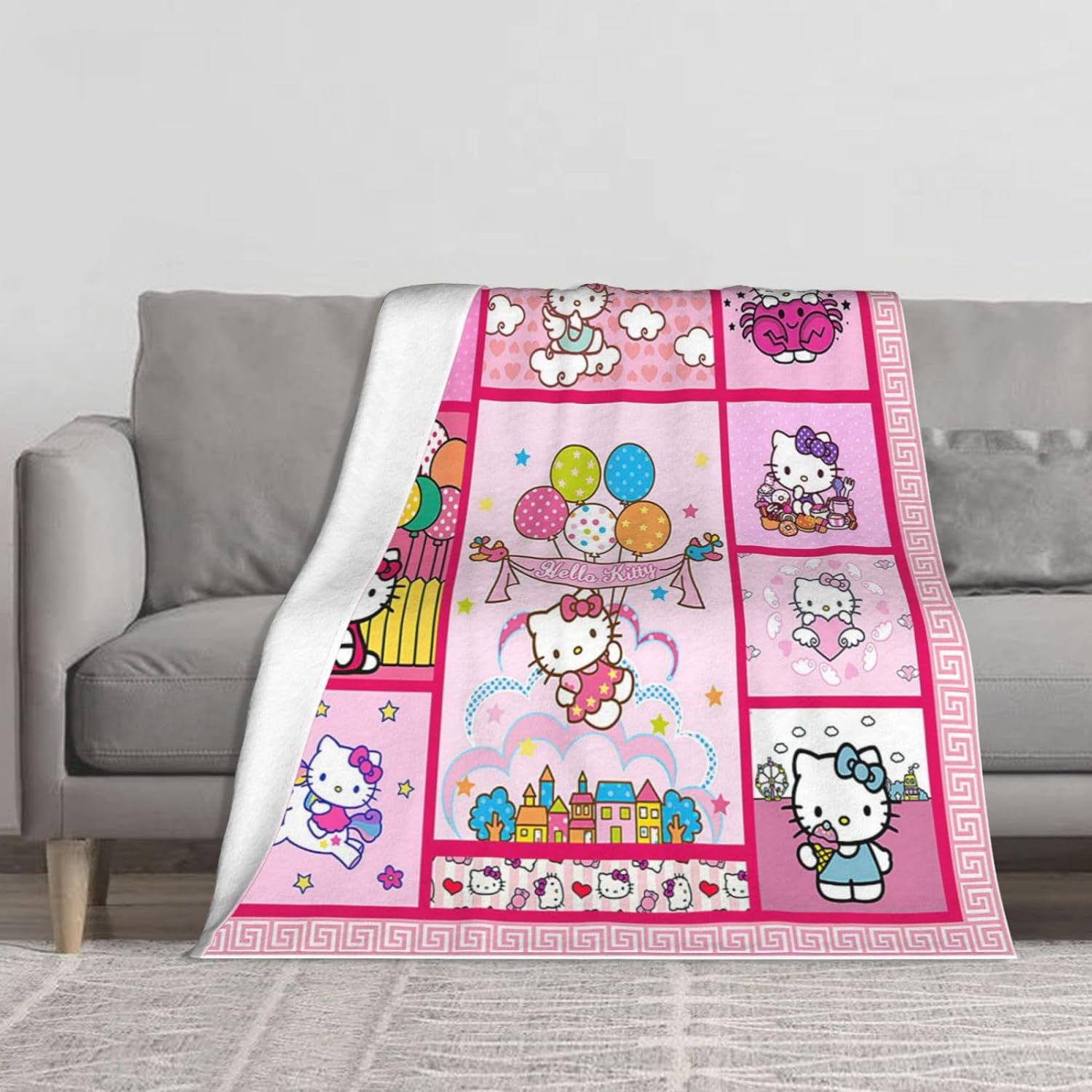 法兰绒数码印花卡通毛毯3d打印动漫盖毯空调毯沙发毯办公室午休毯