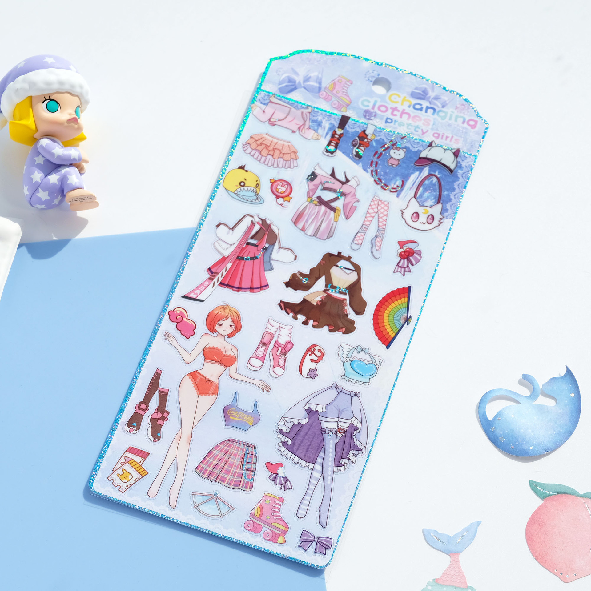 nekoni女孩换装贴vivi的变装派对手账装饰防水pvc平面贴纸