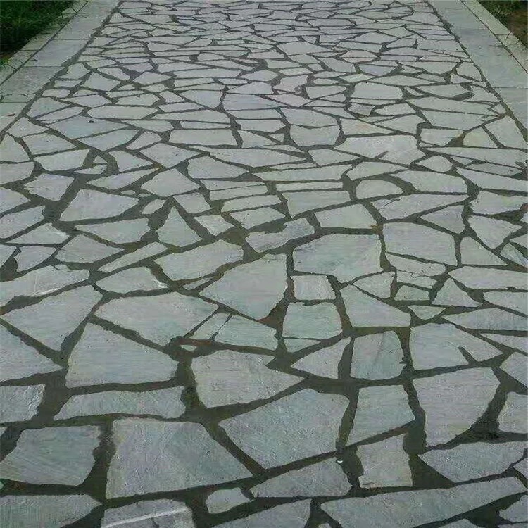 青石板冰裂纹 别墅庭院景区不规则铺地砖 花园户外铺地碎拼文化石