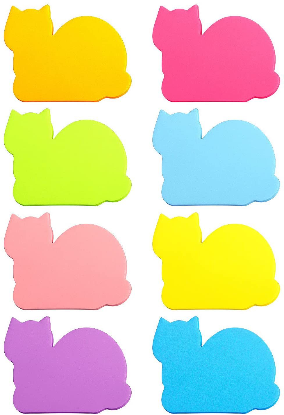 【跨境专供】新款可爱猫型卡通便利贴动物造型彩色便签本可定logo