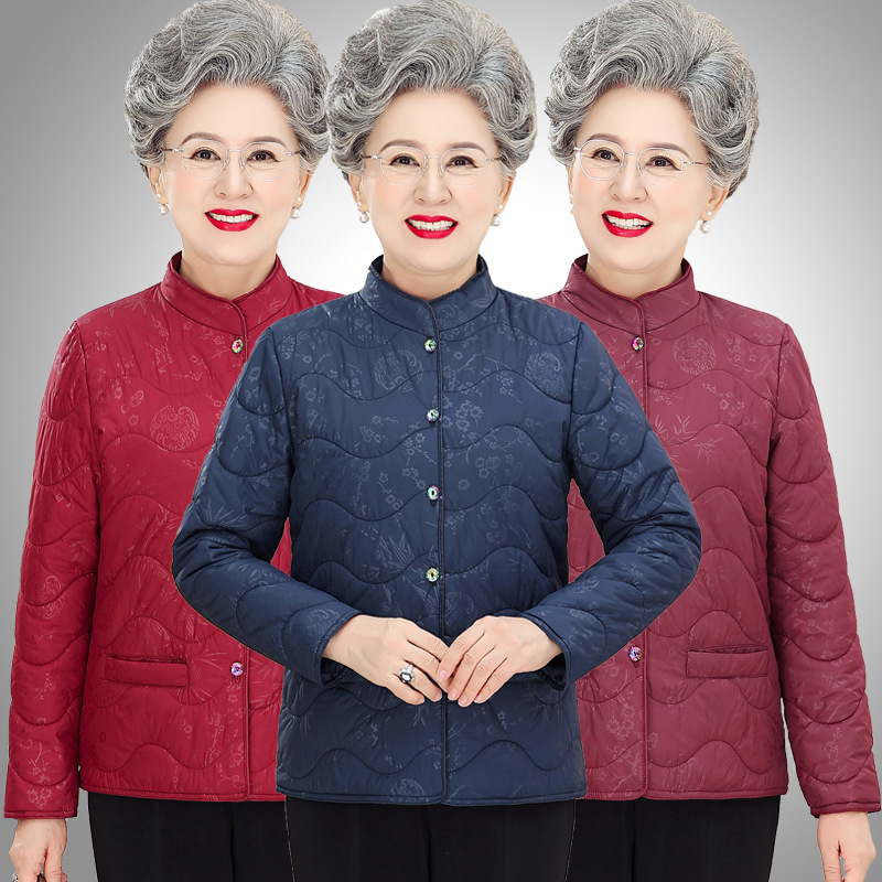 奶奶秋冬羽绒棉服内胆轻薄中老年人棉袄女妈妈贴身内穿短款小棉衣