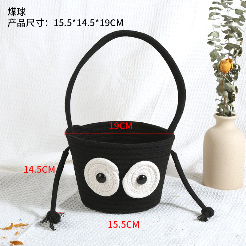 In Stock Wholesale Woven Cartoon Bag Cute Cute Cotton Package Women's Kid's Handbag Snack Toy Storage Bag