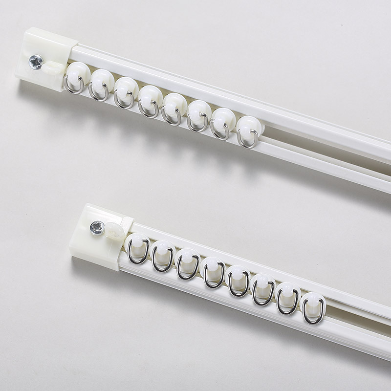 超薄窗帘轨道内开窗极薄隐形内开窗极窄铝合金免打孔滑轨顶装侧装