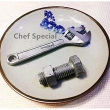 扳手巧克力模具酒店厨师银色冰模分子料理创意螺母工具螺丝美食