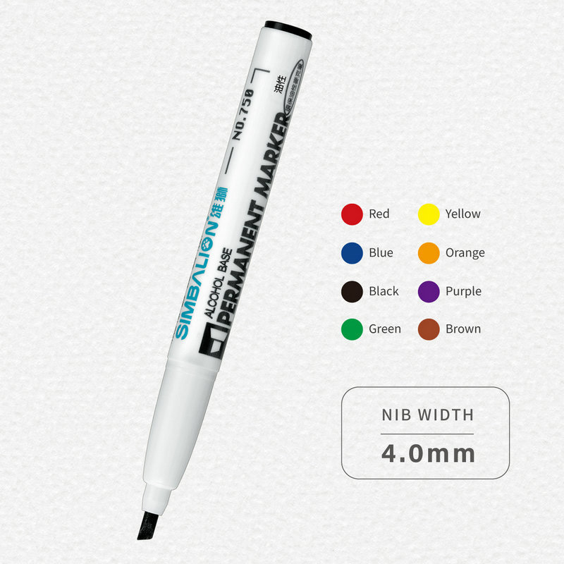 750扁头油性笔 修补笔permanent marker