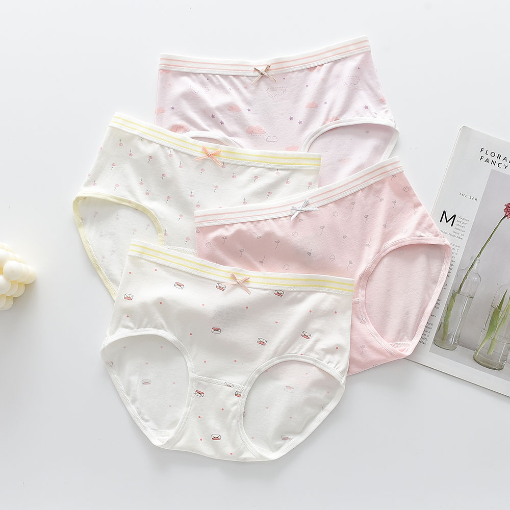 聪明小逗 儿童内裤莫代尔少女内裤女童三角裤盒装大童150-170短裤