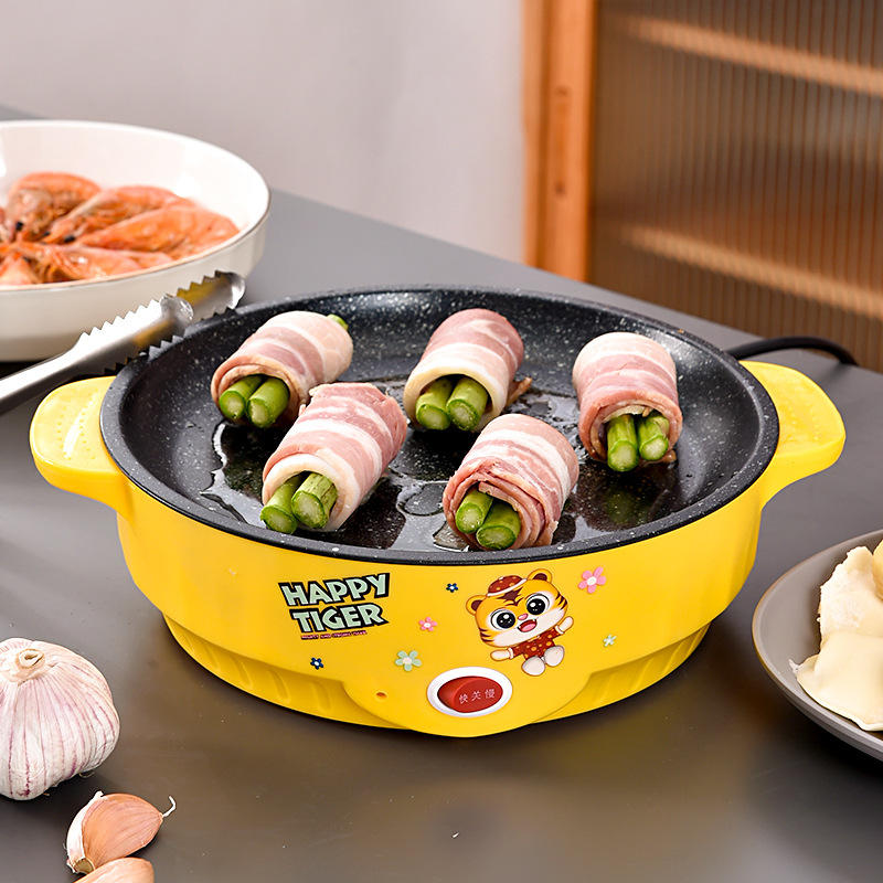 锋莱尔外卖电烤盘电烤炉无烟烧烤烤肉机小功率煎锅不沾锅厂家直销