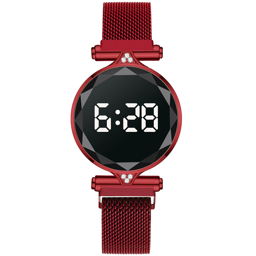 抖音网红同款男女led手表 时尚触摸屏吸铁石电子表外贸爆款手表