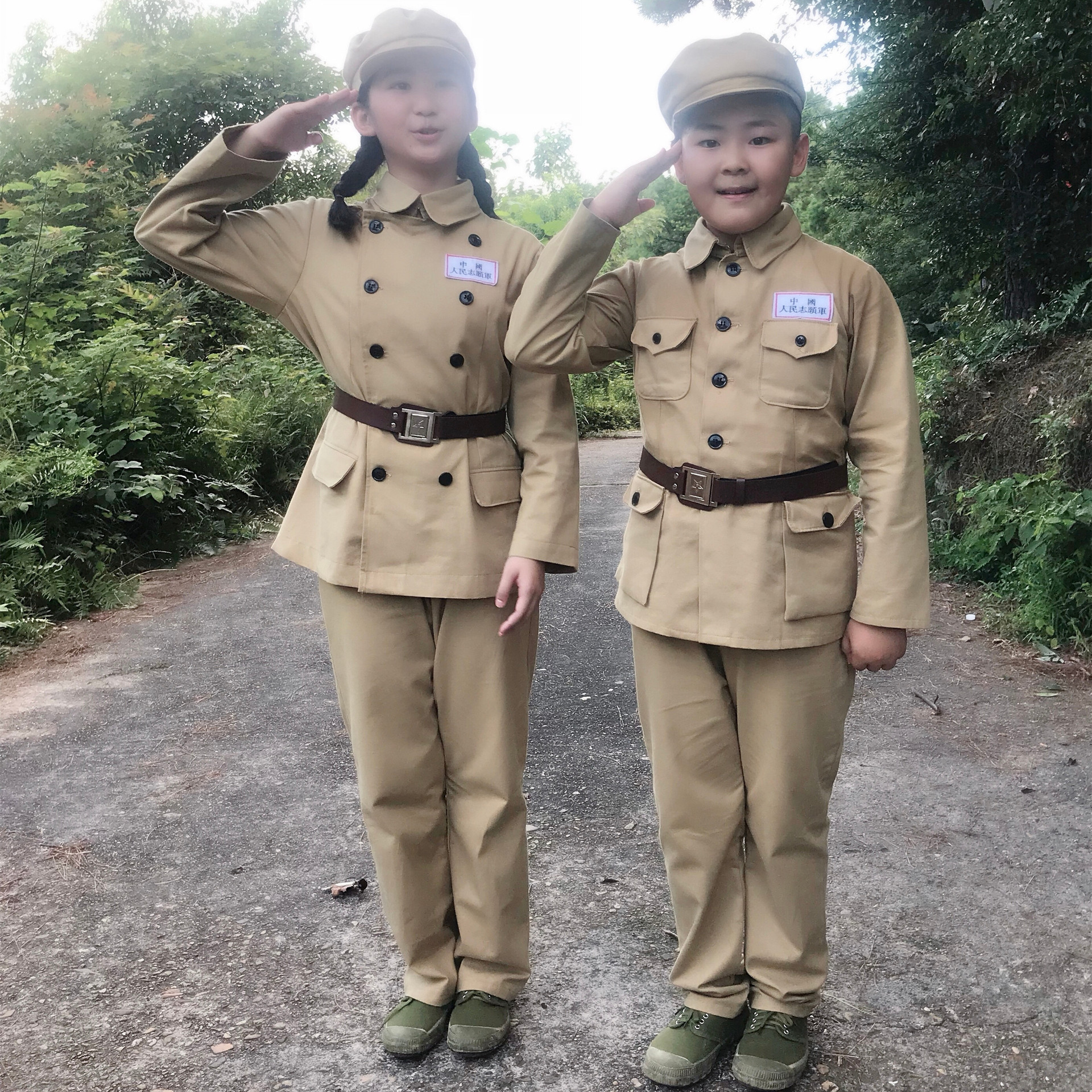 志愿军50老式怀旧抗美援朝儿童演出表演服英雄赞歌小戏骨舞台军装