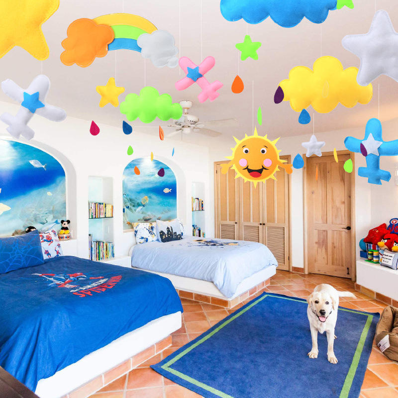 网红空中吊饰幼儿园走廊田园风大厅楼道装饰创意天花板顶部屋顶