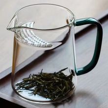 绿茶泡茶杯子月牙公道杯茶杯玻璃茶漏一体加厚懒人泡茶器茶具套装