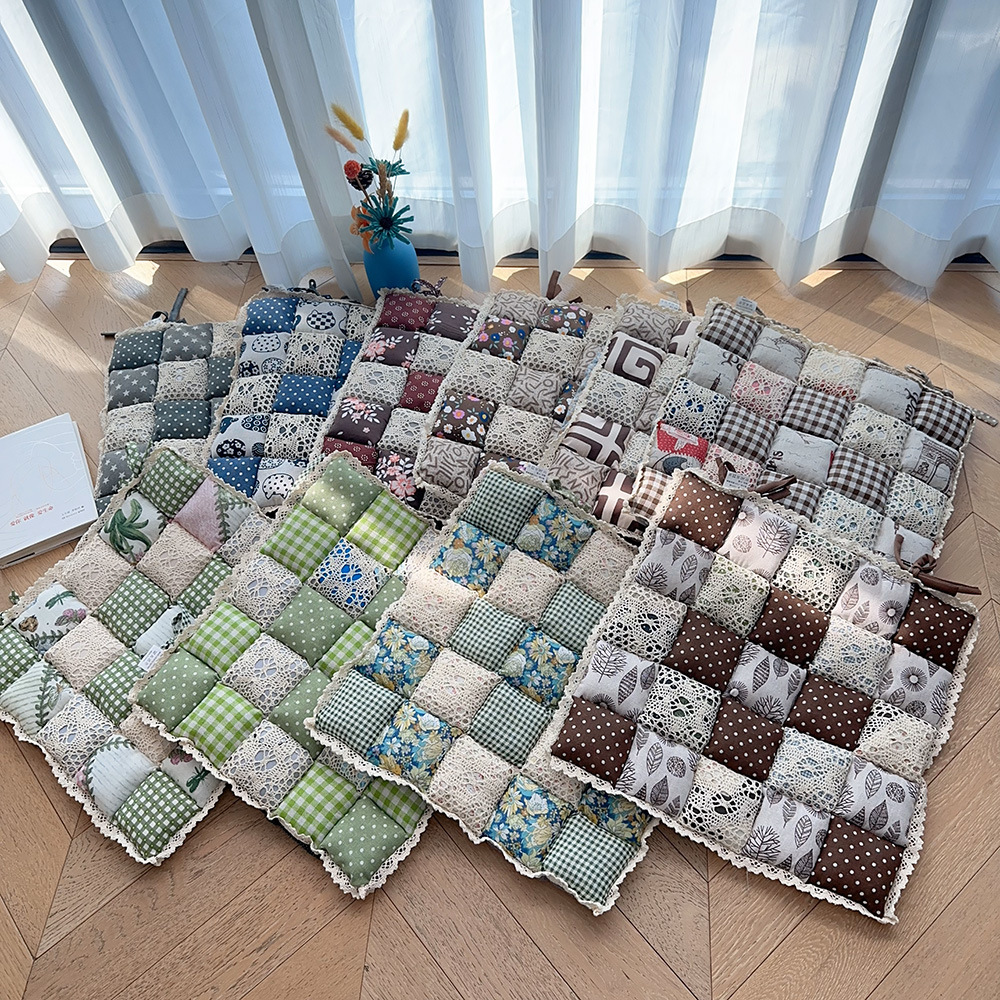 跨境加厚韩式椅子垫坐座垫田园碎花布艺坐垫餐椅垫泡泡垫批发厂家