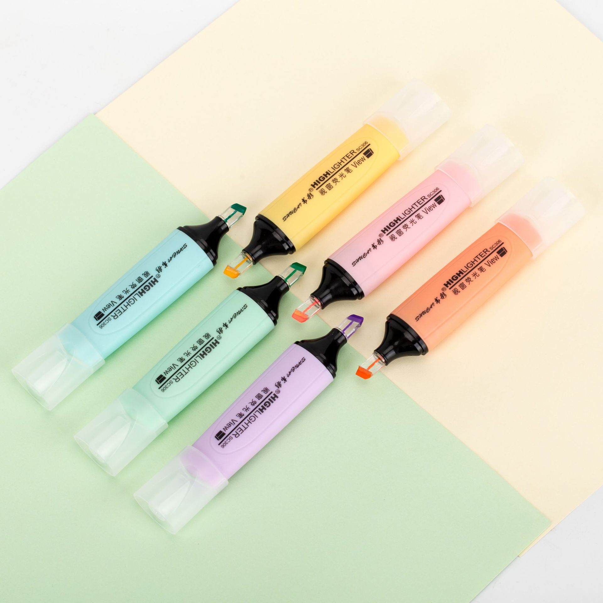 Window Fluorescent Pen Student Notes Mark Key Macaron Crystal Pen Head Six-Color Creative Factory Direct Supply