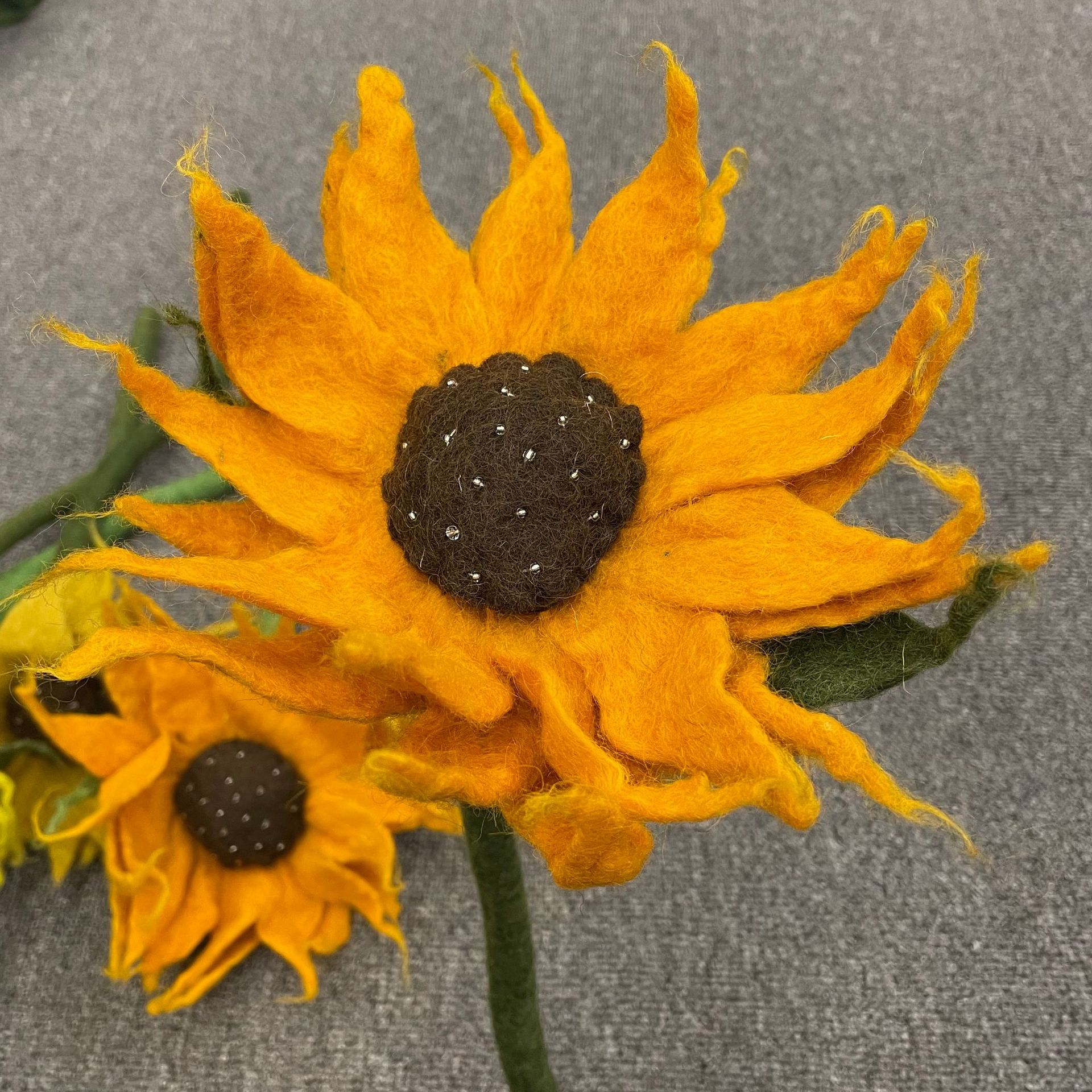 羊毛毡向日葵花束装饰花