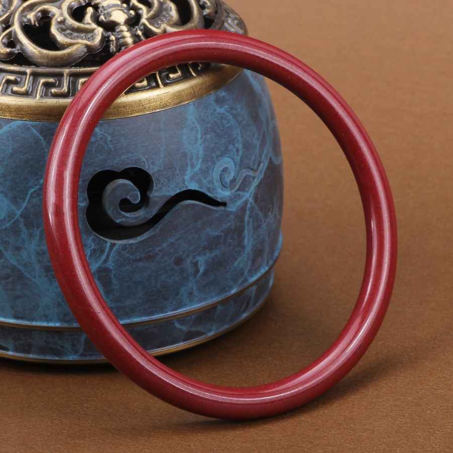 琦毅直播新品高含量朱砂手饰帝王砂细条手镯配饰厂家批发