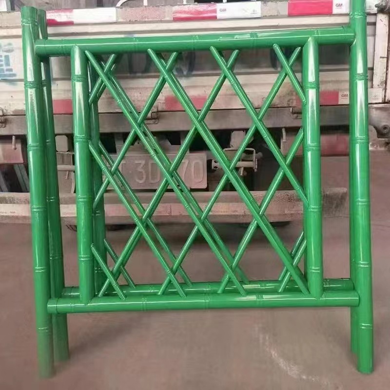 不锈钢仿竹护栏庭院围墙新农村建设仿竹篱笆绿化园林竹节围栏栏栅