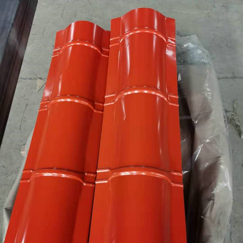 厂家供应彩钢屋脊瓦 房顶屋脊瓦仿古彩钢琉璃瓦金属屋脊瓦