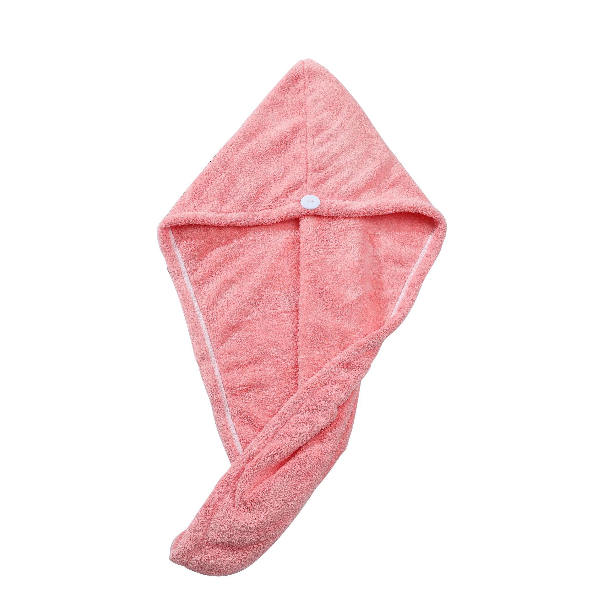 Coral Fleece Towel Female Water-Absorbing Quick-Drying Headcloth Solid Color Adult Soft Wipe Hair Hair-Drying Towel Hair-Drying Cap