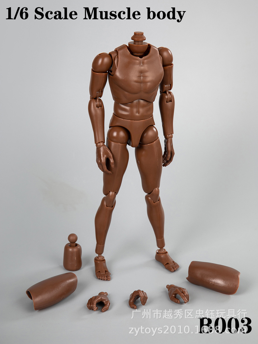 body 1:6 兵人素体 人偶 窄肩 素体 黑色肌肤2021改版 b003ob od