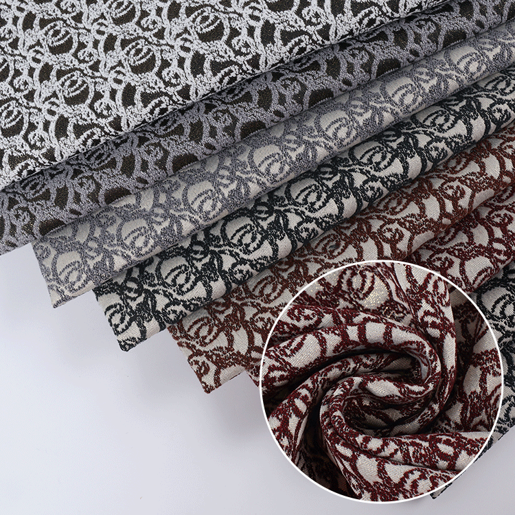 仿羊绒纱金丝线色织提花民族服装面料 平纹提花鞋材帽子箱包布料