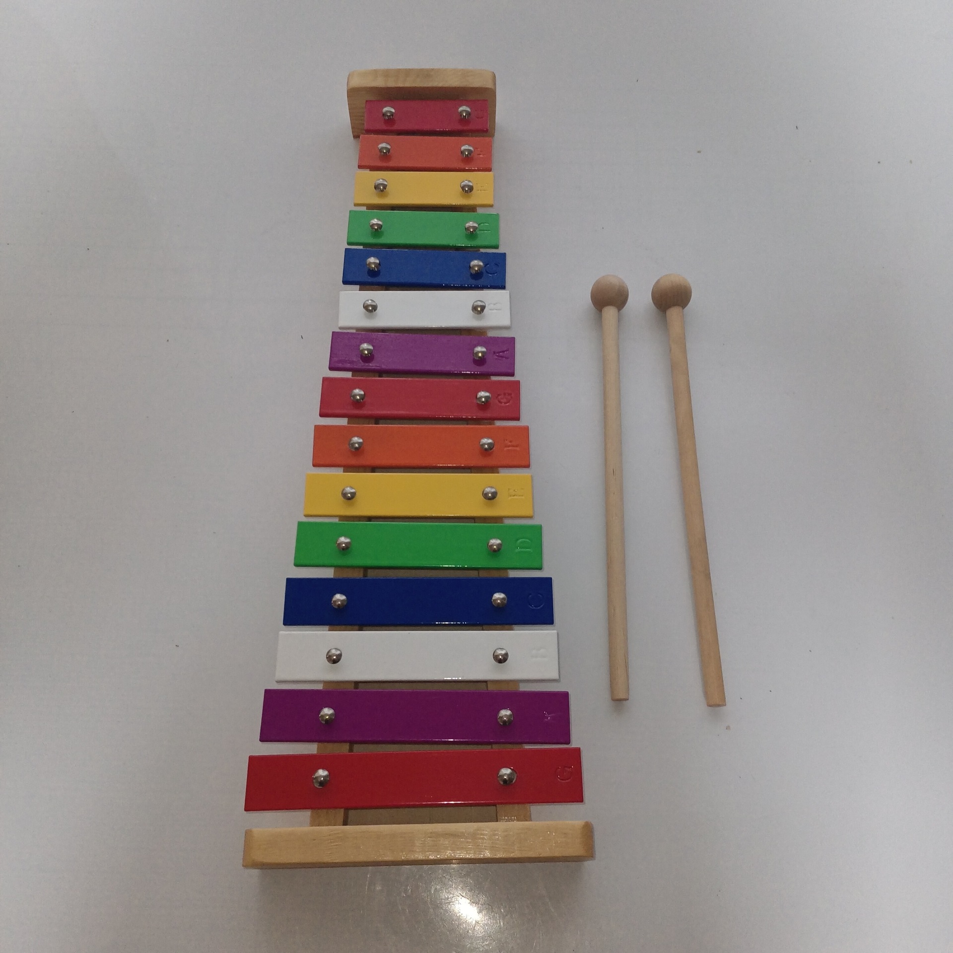 奥尔夫乐器儿童打击乐器彩色15音打琴早教幼教教具十五音铝板琴