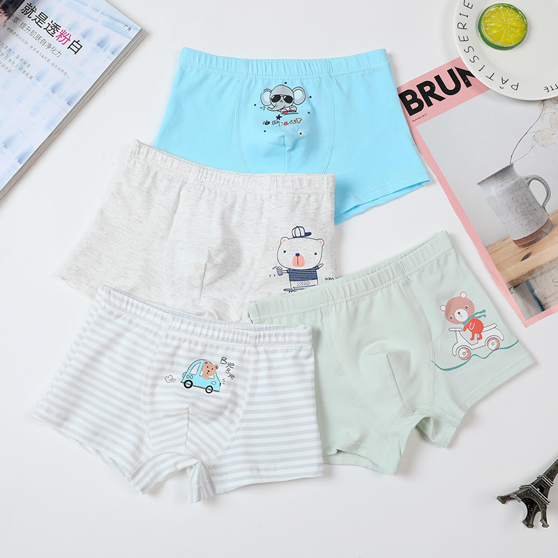 平角裤弹力棉女童男童女孩男孩学生宝宝女男女短裤童装儿童内裤