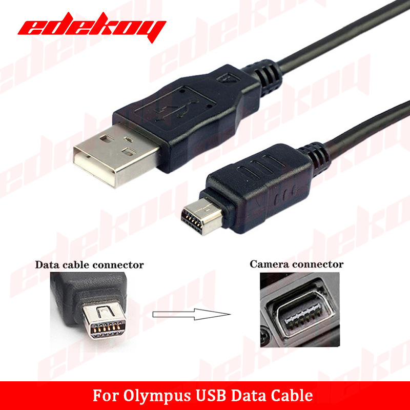 适用于奥林巴斯数码相机CB-USB5/CB-USB6 12P USB 12针数据连接线