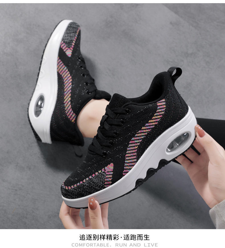 跨境咪呢咔厚底摇摇鞋女软底增高透气一脚蹬女鞋休闲运动妈妈鞋女