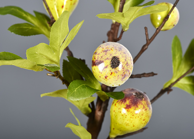 带霜无花果枝仿真植物水果装饰假花无花果带叶子树枝野趣寓意礼物