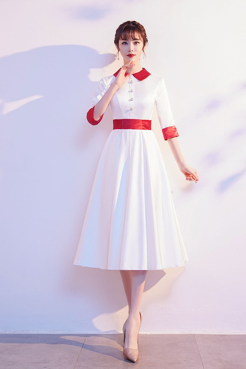 新款大合唱团演出服女长裙大学生诗歌朗诵比赛演讲服装主持人礼服