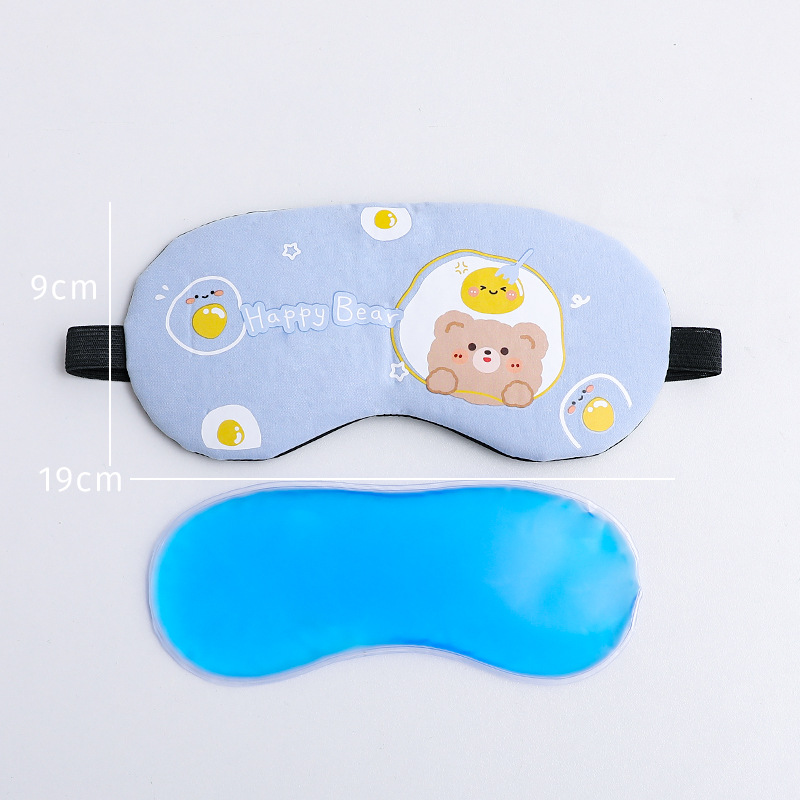 Cute Cartoon Shading Eye Mask Ice Pack Gel Eye Protection Ice Compress Eye Protection Patch Nap Sun Shade Eye Mask Wholesale