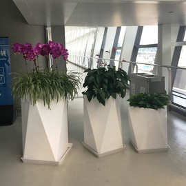 玻璃钢花盆组合商场酒店售楼处花钵广场简约落地种植箱室外大花箱